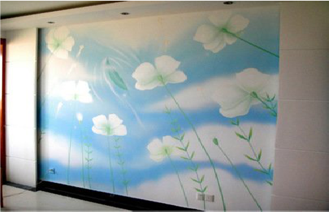 开化画墙绘怎么画好白云的蓬松感？