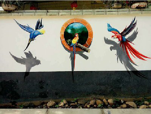 开化视觉错位-3D墙绘设计