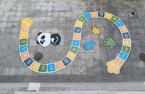 开化地面游戏彩绘