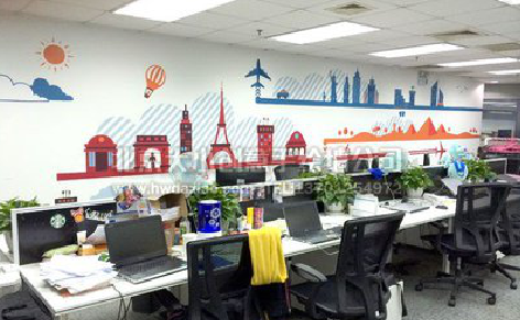 开化教你设计办公室墙绘的方法。