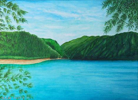 开化在墙绘中，如何绘画绿水青山？