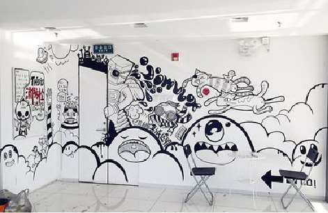 开化手绘墙并非传统涂鸦。